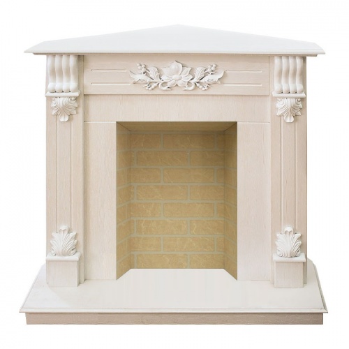 Деревянный портал Real-Flame Ottawa corner STD/EUG WT+Вставка Brick Ottawa