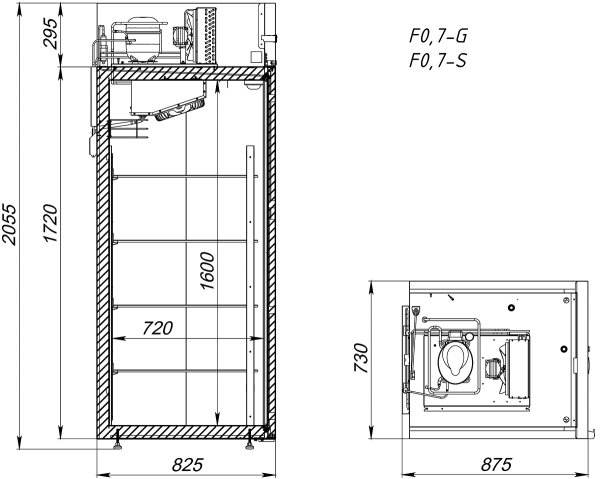 Шкаф морозильный Аркто F0.7-S (P) короткая ручка