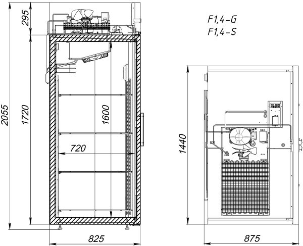 Шкаф морозильный Аркто F1.4–S (P) короткие ручки