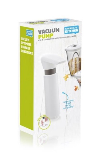 Вакуумный насос TK Vacuum Pump, насос большого объёма (1 насос, без пробок), цвет: белый (Tomorrows Kitchen)