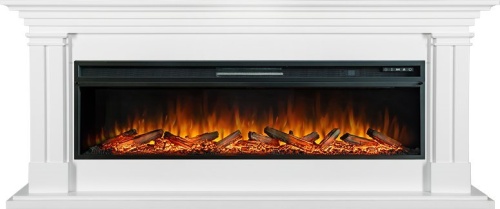 Каминокомплект Lyon 60 SFT (Разборный) - Белый с очагом Vision 60 LOG LED