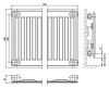 Стальной панельный радиатор Тип 10 Kermi FKO 10 300x900