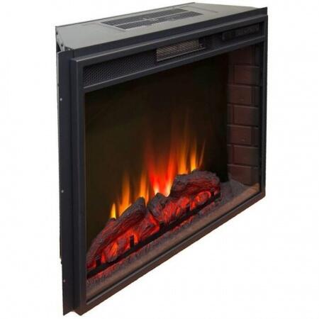 Пристенный электрокамин со звуковым эффектом Real-Flame Leda 25,5 WT с очагом Sparta 25,5 LED