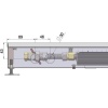Внутрипольный конвектор длиной 2,1 м - 3 м Minib COIL-T80 3000