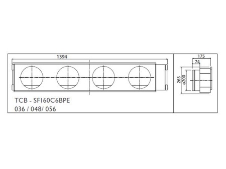 Фланец воздушный стандартный (TCB-SF160C6BPE) Toshiba