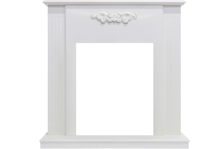 Каминокомплект Capri - Белое дерево делюкс с очагом Fobos FX M Brass