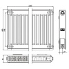 Стальной панельный радиатор Тип 21 Kermi FTV(FKV) 12 300x1600