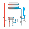 Настенный газовый котел 32 кВт Ferroli Divatech D C32
