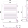 Электрический полотенцесушитель лесенка Сунержа РЭБ АРКУС 600х500 правый СКР