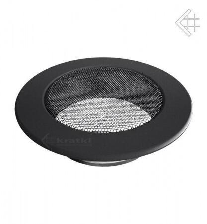 Вентиляционная решетка для камина Kratki КРУГЛАЯ графитовая д.125 FI/125G
