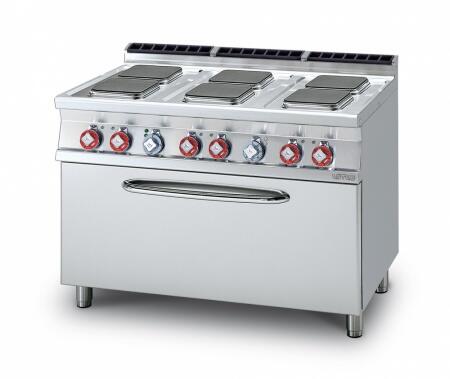 Плита электрическая LOTUS CFQ6-712ET шестиконфорочная, с жарочным шкафом (серия 70)