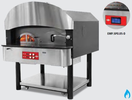 Печь для пиццы газовая и дровяная вращающаяся EMP.SPO.05
