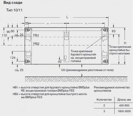 Стальной панельный радиатор Тип 10 Buderus Радиатор K-Profil 10/600/1200 (24) (C)