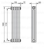 Стальной трубчатый радиатор 3-колончатый Zehnder 3057/24 TL