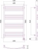 Электрический полотенцесушитель лесенка Сунержа РЭБ АРКУС 1000х600 левый СКР