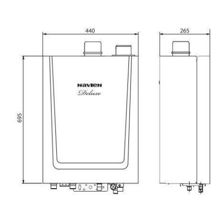 Настенный газовый котел Navien Deluxe-24k COAXIAL White