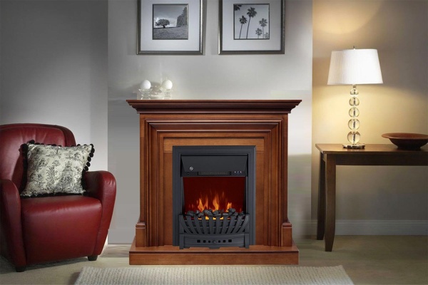 Каминокомплект Bradford - Темный дуб с очагом Aspen Black