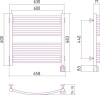 Электрический полотенцесушитель лесенка Сунержа РЭБ АРКУС 600х600 левый